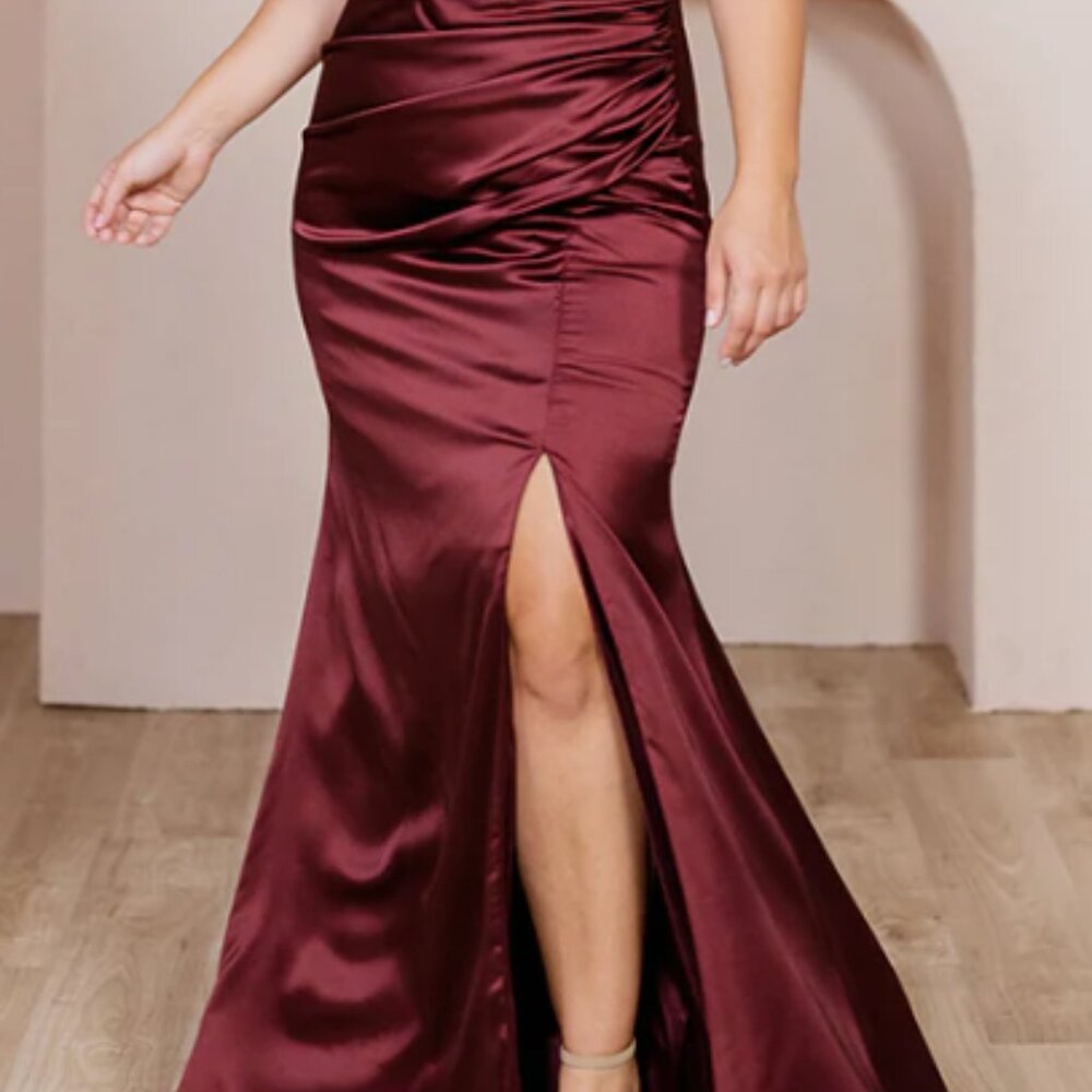 Revelry Cinnamon Rose Satin Bridesmaid Dress - Size 10